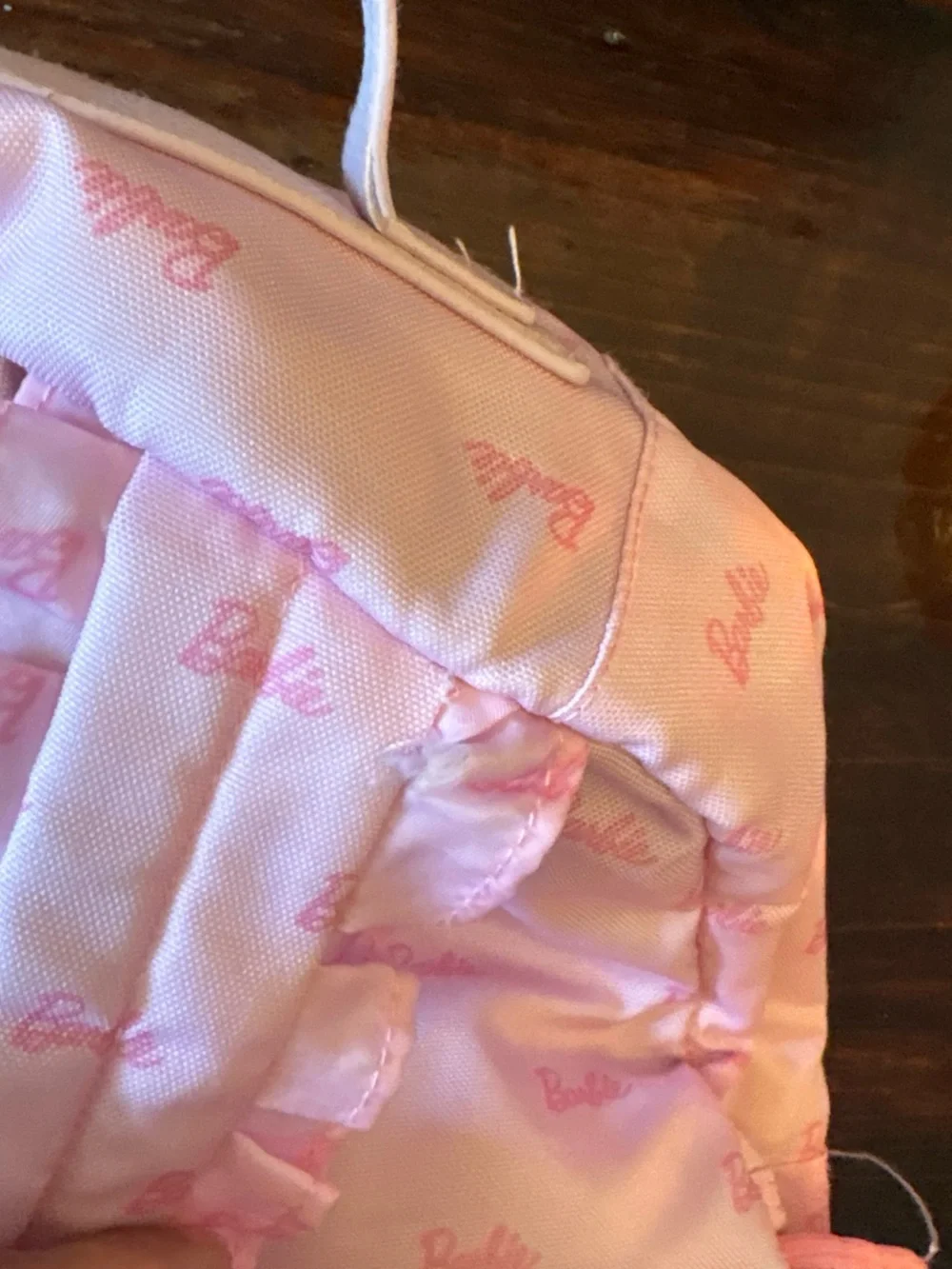 Posh Peanut Pink Barbie Logo Ruffle Kids Backpack